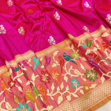 Pink Colour Pure Katan Silk Handwoven Banarasi Saree