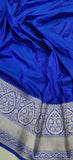 Royal Blue Colour Pure Katan Silk Handwoven Saree