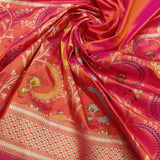 Dual Shade Pure Katan Silk Handwoven Banarasi Saree