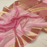 Pink Colour Pure Tissue Silk Handwoven Banarasi Saree