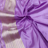Lavender Colour Pure Katan Silk Handwoven Banarasi Saree