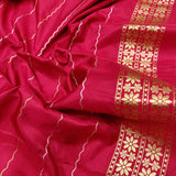 Parrot Green Color Pure Katan Silk Handwoven Banarasi Saree