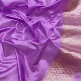 Peach Colour Pure Tissue Silk Handwoven Banarasi Saree