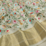 Pure Kora Silk Handwoven Banarasi Saree