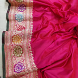 Multicolor Pure Katan Silk Handwoven Banarasi Saree