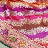 Multicolor Pure Katan Silk Handwoven Banarasi Saree
