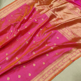 Dual Shade Pure Katan Silk Handwoven Banarasi Saree