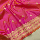 Dual Shade Pure Katan Silk Handwoven Banarasi Saree