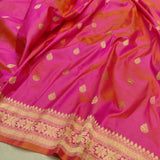 Dual Shade Pure Katan Silk Handwoven Banarasi Saree