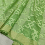 Green Colour Pure Cotton Handwoven Banarasi Jamdani Saree