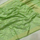 Green Colour Pure Cotton Handwoven Banarasi Jamdani Saree