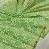 Green Colour Pure Cotton Handwoven Banarasi Jamdani Saree