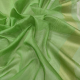 Green Colour Pure Cotton Handwoven Banarasi Jamdani Saree