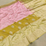 Baby Pink Colour Pure Katan Silk Handwoven Banarasi Saree