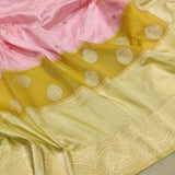 Baby Pink Colour Pure Katan Silk Handwoven Banarasi Saree