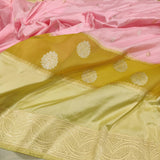 Baby Pink Colour Pure Katan Silk Handwoven Banarasi Saree