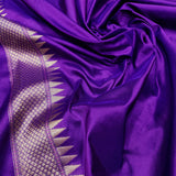 Purple Colour Pure Katan Silk Handwoven Banarasi Saree