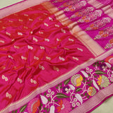 Pink Colour Pure Katan Silk Handwoven Banarasi Saree