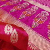 Pink Colour Pure Katan Silk Handwoven Banarasi Saree