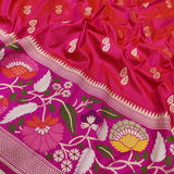 Pink Colour Pure Katan Silk Handwoven Banarasi Saree