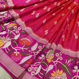 Pink Colour Pure Katan Silk Handwoven Banarasi Saree