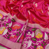 Pink Colour Pure Katan Silk Handwoven Banarasi Saree