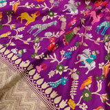 Dual Shade Pure Katan Silk Handwoven Banarasi Saree