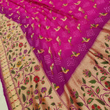 Pink Colour Banarasi Handwoven Bandhani Saree