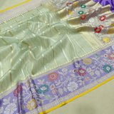 Pure Kora Silk Handwoven Banarasi Saree
