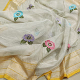 Pure Ektara Tissue Cotton Handwoven Banarasi Saree