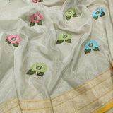 Pure Ektara Tissue Cotton Handwoven Banarasi Saree