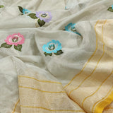 Pure Ektara Tissue Cotton Handwoven Banarasi Saree