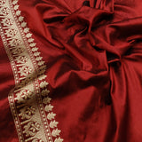 Maroon Colour Pure Katan Silk Handwoven Banarasi Saree