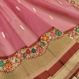 Pink Color Pure Kora Silk Handwoven Banarasi Saree