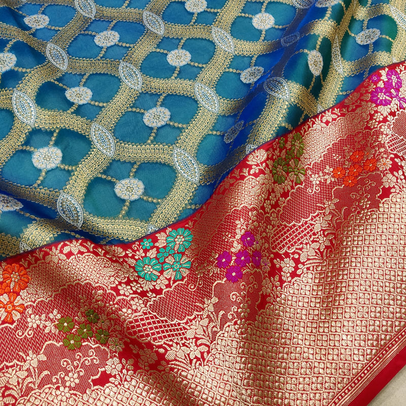 Pure Kora Silk Handwoven Banarasi Saree