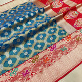 Pure Kora Silk Handwoven Banarasi Saree