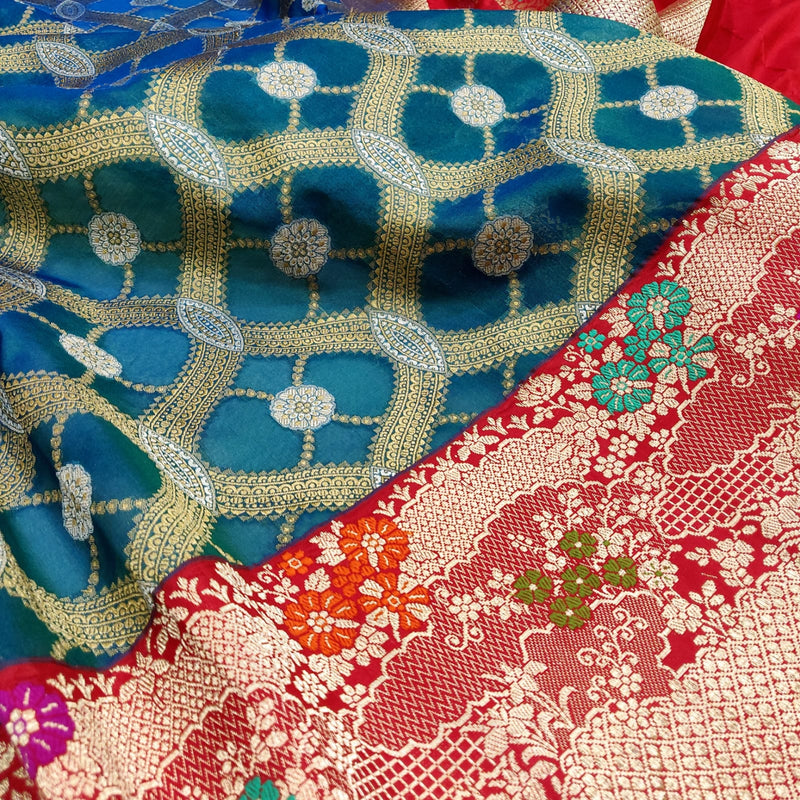 Pure Kora Silk Handwoven Banarasi Saree