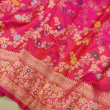 Dual Shade Pure Katan Silk Handwoven Banarasi Saree
