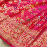 Dual Shade Pure Katan Silk Handwoven Banarasi Saree