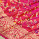 Dual Shade Pure Katan Silk Handwoven Banarasi Saree