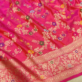Dual Shade Pure Katan Silk Handwoven Banarasi Saree
