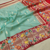 Pure Kora Silk Handwoven Banarasi Saree