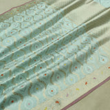 Sky Blue  Color Pure Katan Silk Handwoven Banarasi Saree