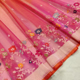 Dual Shade Pure Ektara Kora Jamdani Handwoven Banarasi Saree