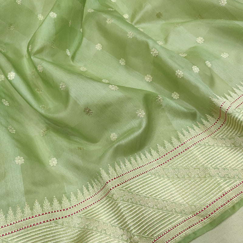 Pure Kora Silk Handwoven Banarasi Saree