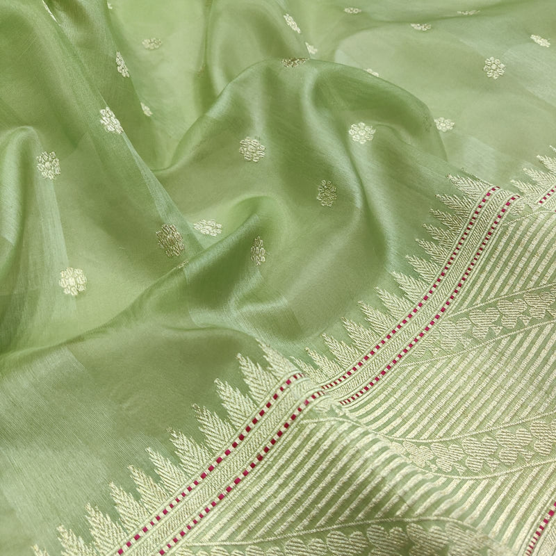 Pure Kora Silk Handwoven Banarasi Saree