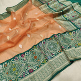 Pure Kora Silk Handwoven Banarasi Saree