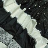 Black Colour Pure Katan Silk Handwoven Banarasi Saree
