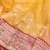Fanta Color Pure Kora Silk Handwoven Banarasi Saree