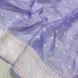 Lavender Colour Pure Kora Silk Handwoven Banarasi Saree
